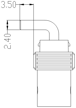 Power Battery TX60-3 Elbow Plug Male And Female 3 Pin Connector With Sheath