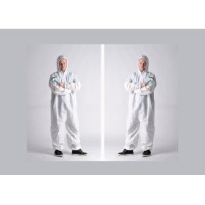 Buy cheap Lightweight Disposable Body Suit , White Disposable Overalls Anti - Shrink from wholesalers