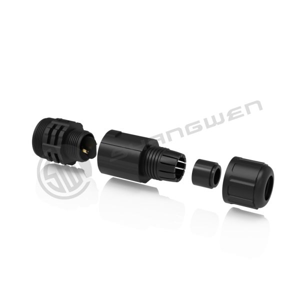M19 Ip67 IP67 Power Connectors Waterproof Plug 2 Pin Sales Screw Terminal Shape UL