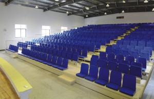 China HDPE Chair Indoor Bleacher Seating / Telescopic Seating Systems 260mm Step Height on sale