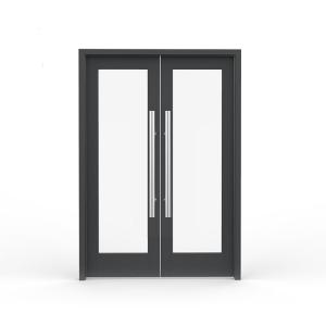 Quality Reflective Double Glass Aluminium Swing Door Aluminium Spring Doors for Hotel Lobby wholesale