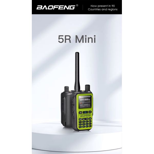 Baofeng UV-5R Mini Walkie Talkie with 0-10KM Talk Range IPX5 Water Resistance and 5W Output Power Two Way Radio