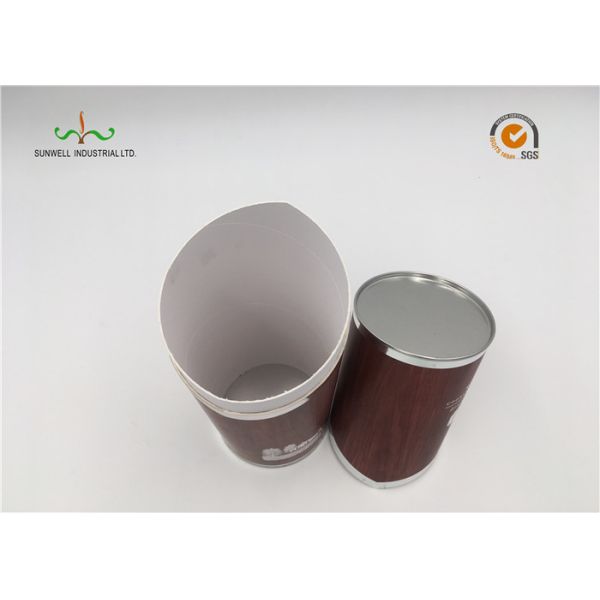 SGS Printed Cardboard Tubes / Serialized Products Packaging Round Tube Box With Lid