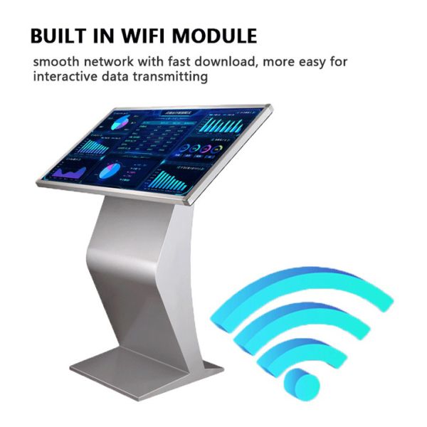 65 Inch Horizontal Touch Screen Kiosk 6ms Digital Interactive Signage