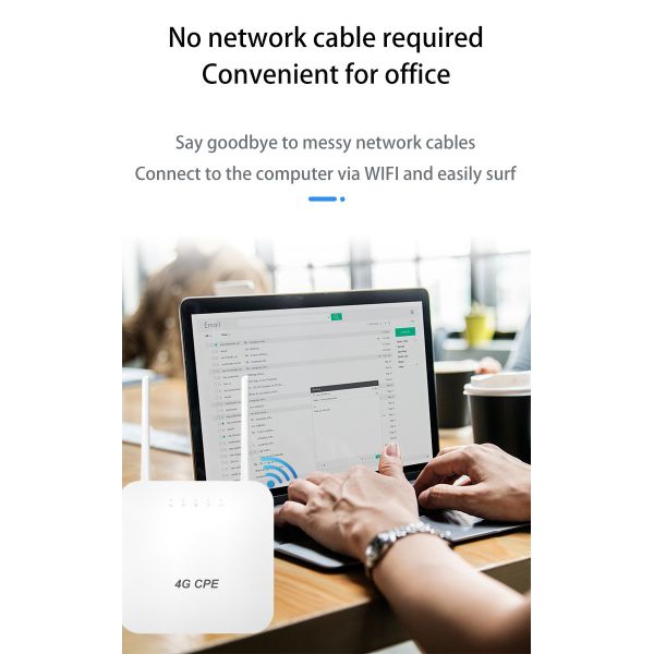 WS2206 Lte 4G Cpe Router With Sim Slot FCC / CE Certificate
