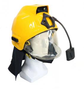 China Fire Fighter Helmet ABS IR Thermal Image Camera SOS Alert With Command Software VMS on sale