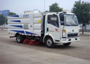 Euro II RHD 2 Axles Road Sweeper Truck Water Saving Wet Type Street Cleaning Machine