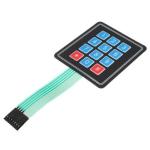 Custom 4x3 Array 12 Keys Matrix Membrane Switches Keypads With Embossed Metal