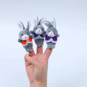 Quality Family Member Interactive Animal Plush Finger Puppets For Kids OEM wholesale