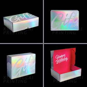 Quality Holographic Iridescent Foil Shiny Paper Box Rainbow Laser Color wholesale