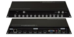 Quality 7x1 Multiviewer Video Scaler Switcher , Audio Video Switcher With Remote wholesale