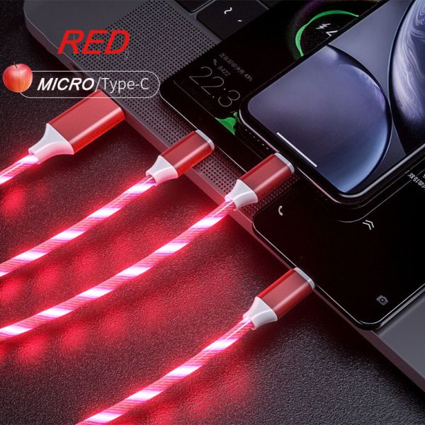 ROHS USB 2.0 Data Transfer Cable 1.2m Extension Cable LED Lightning