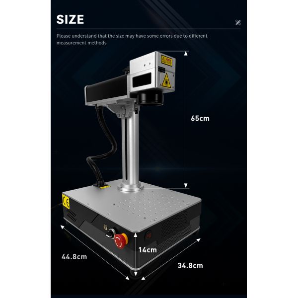 20W 30W 50W Fiber Laser Marking Machine for Metal Paint Plastic Pen Gold Silver JewelryHandling Weight kg 35 KG
