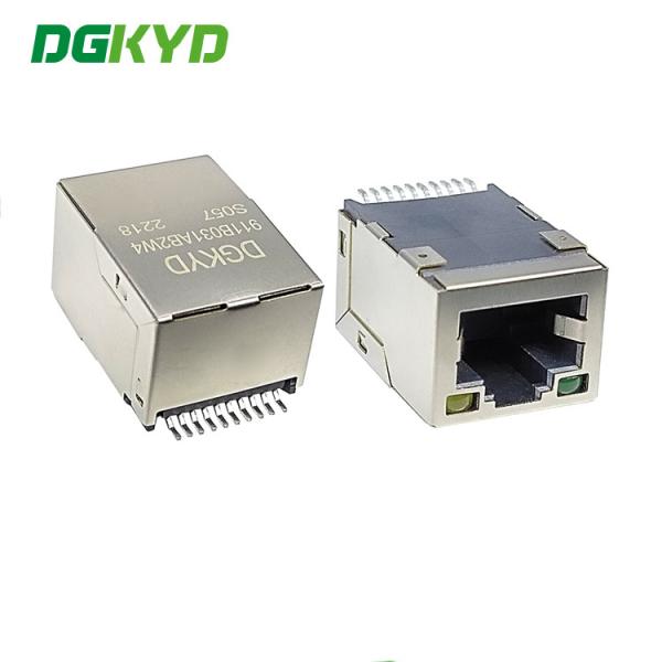 Cheap DGKYD911B031AB2W4S057 SMD RJ45 Network Interface Fast Ethernet Filter SMD 8P8C Modular Interface Without LED for sale