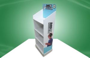 China Four-shelf POP Cardboard Display Eco-friendly With Different Header Cards For Selling Earbuz Items To Wal-mart on sale