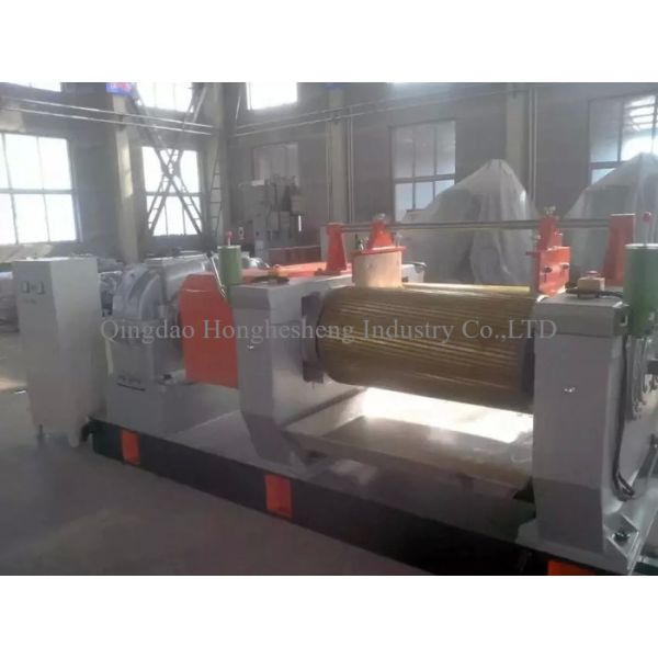 XKP-450 Tire Cracker Mill / Rubber Crusher For Reclaimed Rubber Production / Waste Tire Recycling Machine