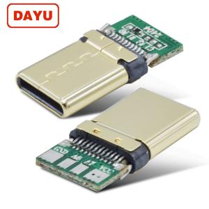 16P Golden Plated Usb 3.0 Type C Connector With Data+Charging Function