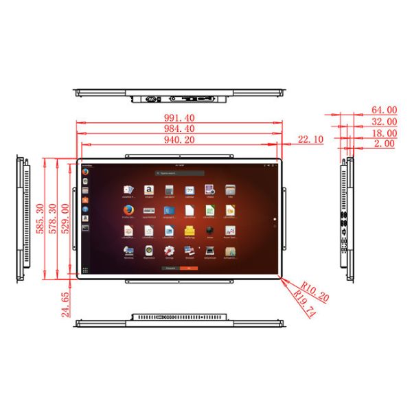 43-Inch Linux All-in-One Interactive Hub for Security Monitoring, Smart City Displays, Digital Advertising, and Medical Applications