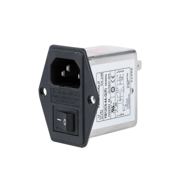 Cheap Surface Mount 10A IEC Inlet Filter Three In One EMI Filter With Fuse And Switch for sale