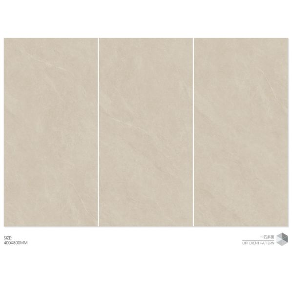 Beige Glazed Ceramic Wall Tile 400x800mm Acid-Resistant AAA Grade
