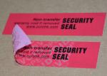 Glossy Security Sealing Non Residue Security Labels With Custom Logo And