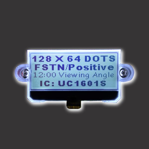 Green Color Lcd Screen COG LCD Module With 128 * 64 Pixels Resolution Mono Lcd