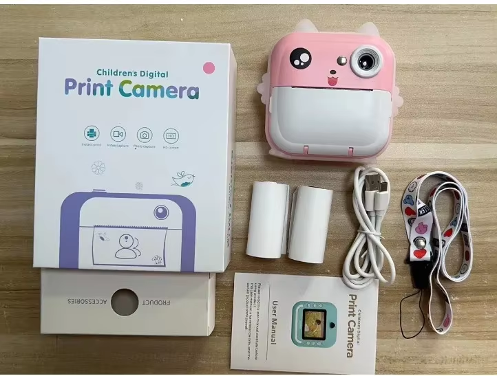 2.4inch IPS Screen Child Camera with Thermal Printer Instantly Print Photos and Record Videos