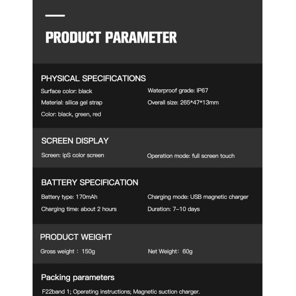 NFC F20 Classic Minimalist Watches Heart Rate Sedentary Reminder Monitor Relojes Inteligentes