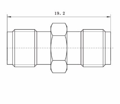Nickel Plated 2.4mm Male to Male Straight Millimeter Wave Stainless Steel RF Adapter