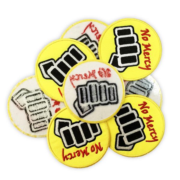 Cheap Hook And Loop Embroidered Hat Patches Heat Cut Border OEM ODM for sale