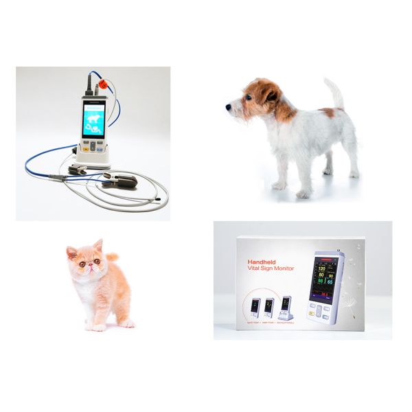 CE ISO Handheld SPO2 Pulse Oximeter 3.5 Inch TFT Veterinary Medical Equipment