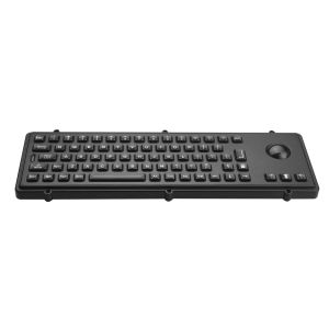 IP65 Metallic industrial metal usb keyboard with mechanical trackball and