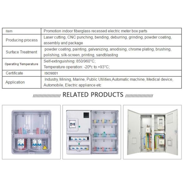 Convenient Smc Distribution Box , Plastic Meter Box Cover Contain Frp Grp Cable