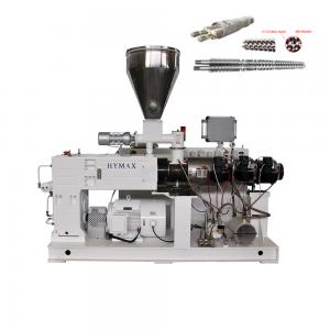 China PLC Control Double Screw Plastic Extruder 70 - 110kg/h For UPVC Profile Making on sale