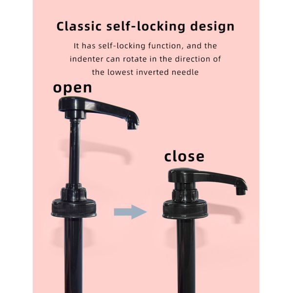 5ml 8ml 10ml dosage Food Grade PP c Syrup Pump Dispenser for cola 38-400 Closure Dispenser Pump