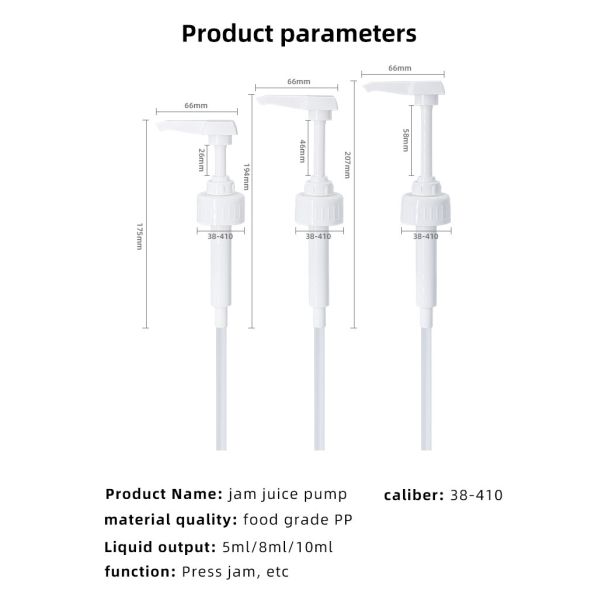 38-410 Coffee Syrup Pump Customized Color 5ml 8ml 10ml