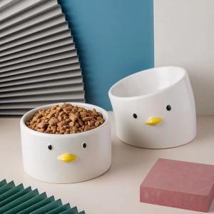 Quality Personalized Ceramic Pet Bowl Chicken Shape For Cat Dog Food Water OEM wholesale