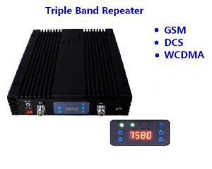 Quality GSM DCS WCDMA Band Mobile Signal Repeater 27dBm Coverage 3000sqm ISO Approval wholesale