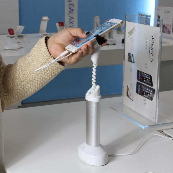 Cheap COMER Mobile phone Security Display Stand with gripper locking high security alarm system for sale