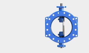 Quality Disc Double Eccentric Butterfly Valve Epoxy Coated With Worm Gear wholesale