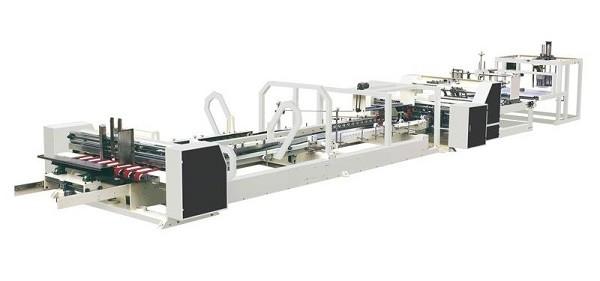 Cheap Automatic Folder Gluer Stitcher Strapper All Inline One Machine, PP or PE strapping for sale
