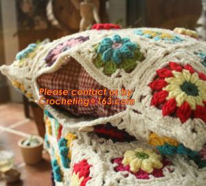 Quality 100% Cotton HandMade Crochet Cushion Cover Pillow Cover 25* 45cm Hand Crochet knitting Pas wholesale