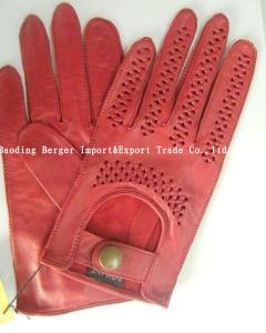 Quality ladies fashion driver leather gloves wholesale