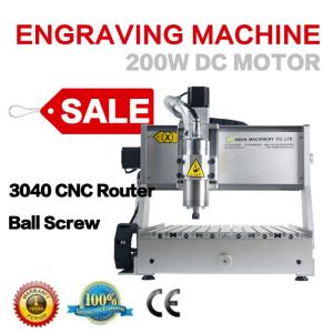 Quality AMAN mini cnc copper router mini desktop 4th axis 3040t-dj cnc engraving machine cnc router wholesale