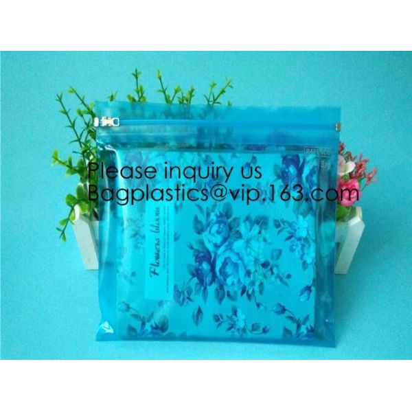 Metal Slider Zipper Pouch Zipper File Bags File Holders with Grid Travel Pouch Resistant Plastic Zipper Pen File Documen