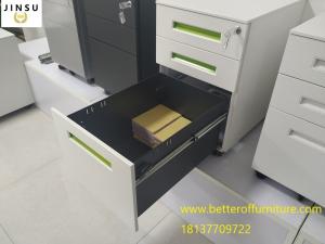 Quality Movable 3-Drawer Vertical File Cabinet, Locking, Letter and Legal file white color H600XW390XD520mm wholesale