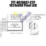 7 Inch For HI Signal TFT Display 1024x600 For Raspberry Use Pcap Monitor
