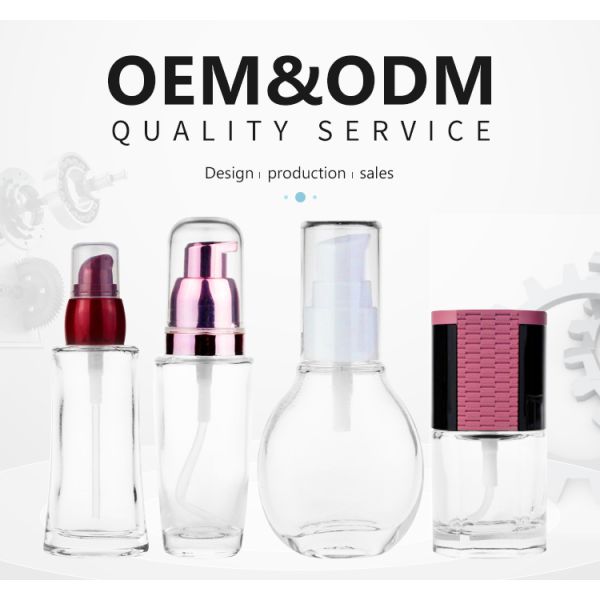 Frosted foundation glass bottle/ 30ml cosmetic liquid foundation bottle with gold pump