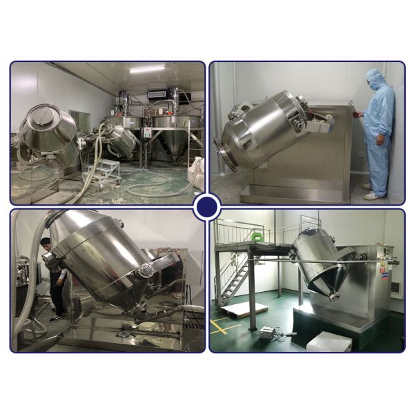 Three-dimensional Mixer For Uniform Mixing In Chemical Food / Pharmaceutical Industries