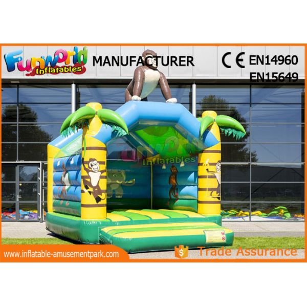 Customized Size Gorilla Inflatable Jump Bouncy Castles With 1 Year Warranty